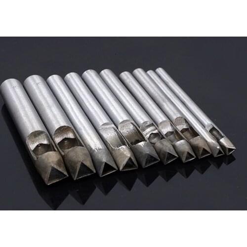 DIY leather punching punching round punching pattern punching series regular triangle flower punching