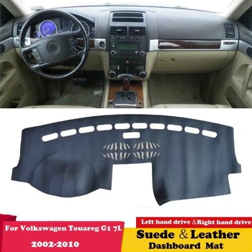 For VW Volkswagen Touareg 7L R50 2002 - 2010 Leather Dashmat Dashboard Cover Pad Dash Mat Carpet Car-styling Accessories Suede