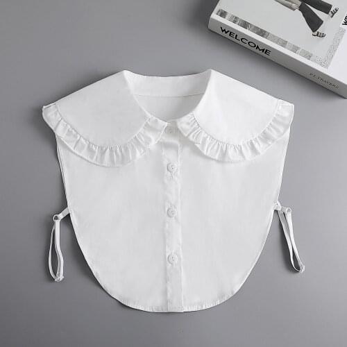 Linbaiway Women Lapel Fake Collars for Womens Shirt False Collars Button Down Detachable Half Shirt Collar Clothes Accessories
