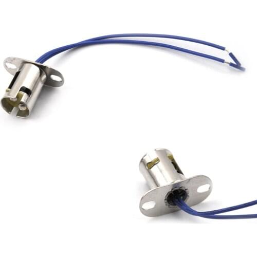 1c Metal B15 Lampholder B15D Socket Flat Foot Lamp Holder Base Ba15d Socket