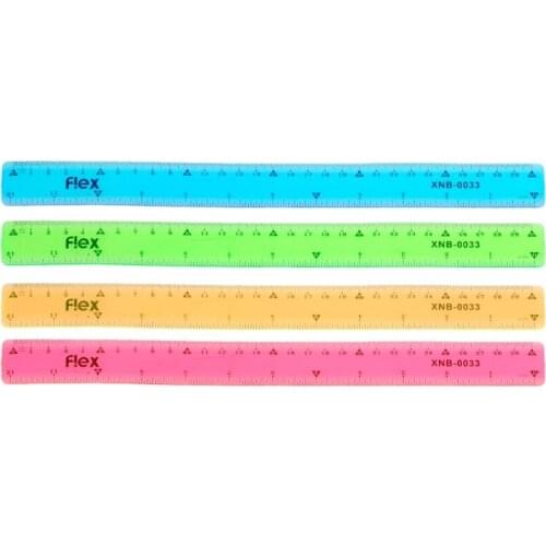 Soft 30cm Ruler Multicolour Flexible Creative Stationery Rule School Supply