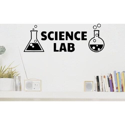 Science Lab Wall Sticker Lab Class Poster Science Wall Decal Children Kids Room Home Decor Vinyl Art Murals Wallpaper