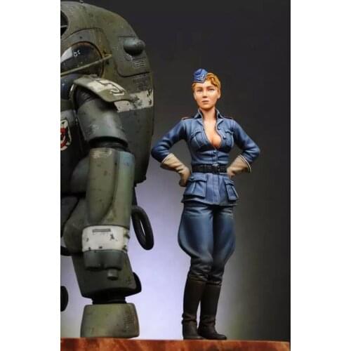 1/20 Scale German Science Fiction Sexy Female Female Miniatures WWII Unpainted Resin Model Kit Figure Free Shipping