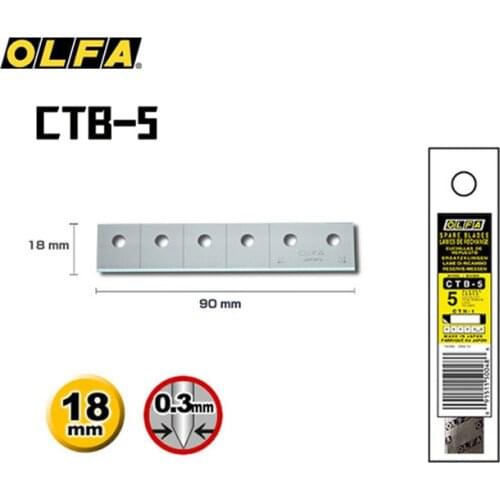 OLFA CTB-5 5pcs Carton Cutter Snap-off Blades 18 X 90 mm for Knife CTN-1