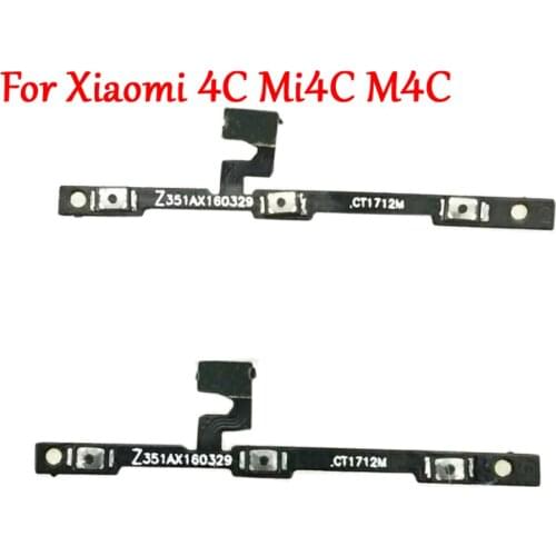 Original Power ON/OFF Button and Volume Button Flex cable Replace Part for For Xiaomi 4C Mi4C M4C Fast Ship