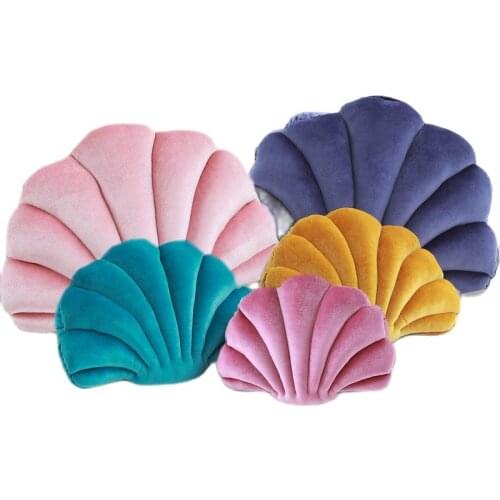 Luxury Purple Velvet Shell Stuffed Pillow Plush Pillow Throw Pillow Sofa Cushion Car Pillow Home Bed Decoration Gift for Friend