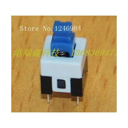 [SA]7 * 7 blue head six feet Dual DPDT switch with lock button normally open normally closed key switch ( domestic)---200pcs/lot