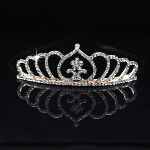 Bridal Wedding Crystal Tiara Headband Party Princess Prom Crown Kids Girl Hairband Hair Accessiories MU8669