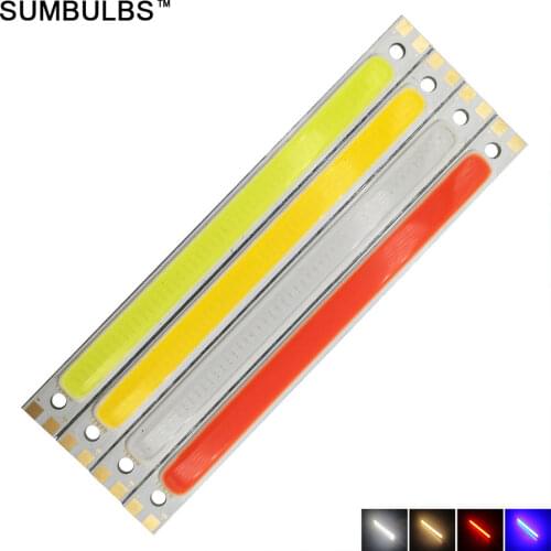 Sumbulbs 120x10MM 10W COB Light LED Strip Lamp 1000LM for Work Table Lights DIY Blue Red Warm Cold White 12CM LED Bar Bulb