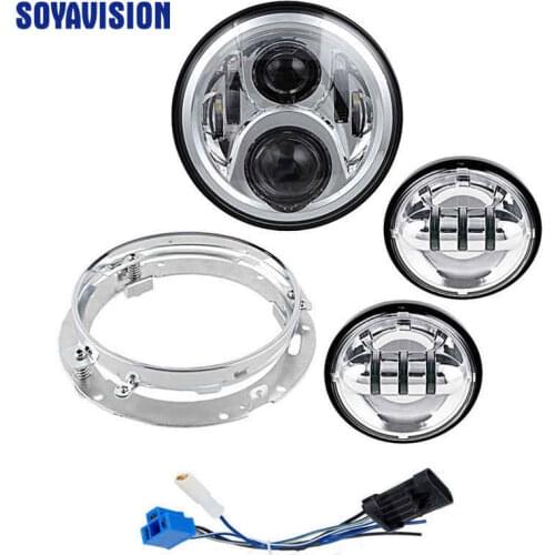 DOT 7"INCH LED Headlight For Ducati Monster 1000 600 620 695 750 800 900 S4R Sport 4.5 inch fog lamp 7" Mounting Bracket