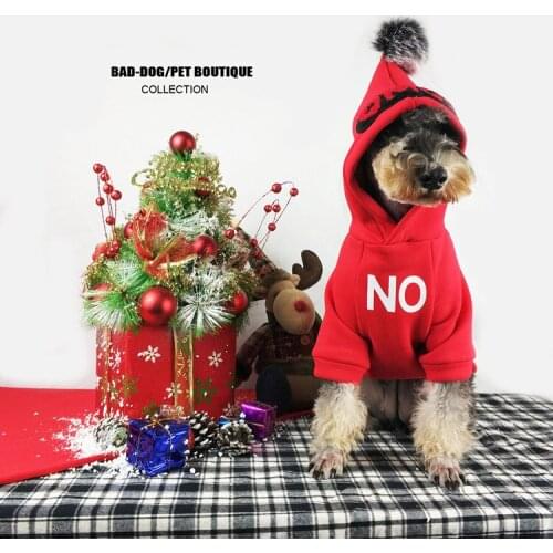 Winter Dog Hoodie Clothes Thicken Christmas Pet Costume Warm Puppy Hoodie For Schnauzer Teddy Bulldog Pug Dog Sweatshirt
