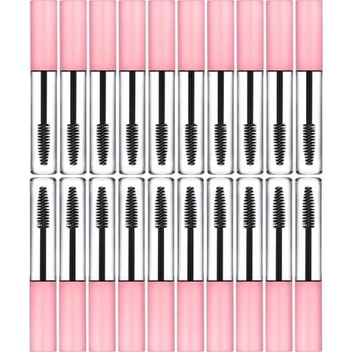 100pack Refillable Mascara Tubes with Rubber Inserts with Pink Cap for Cosmetic Packaging