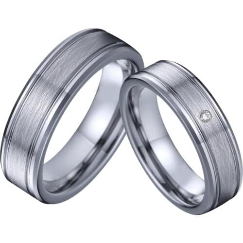 100% Tungsten ring Love Alliance Couple wedding rings set for men and women jewelry finger ring male mens ring never fade/rust