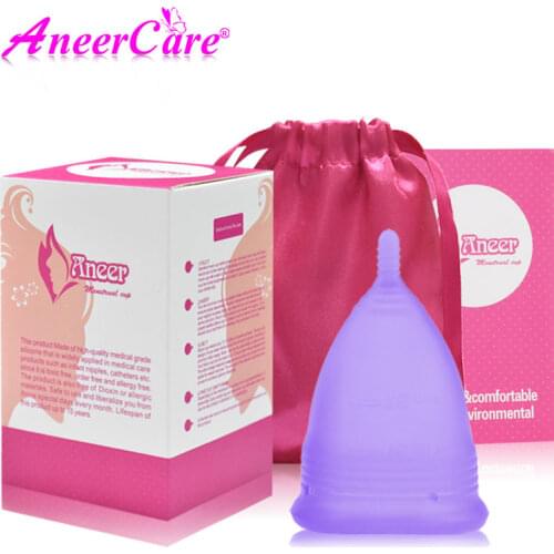 25 pcs /lot Aneer softcup copa menstrual cup silicon woman feminine hygiene product Collector Menstrual coupe menstruelle