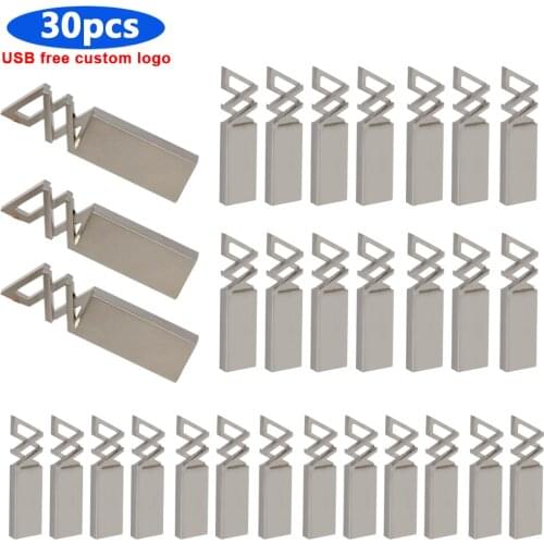 30pcs Personalize logo free USB Flash Drive pendrive 128GB 8gb cle usb stick 16GB 32GB 64GB Pen Drive menory stick For wedding
