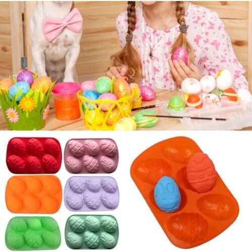 3D Easter Eggs Rabbit Shape Chocolate Silicone Mold DIY Baking Tray Pastry Fondant Cake Soap Mould