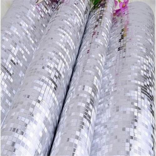 Beibehang 3D waterproof gold mosaic wallpaper gold silver KTV bar counter grid wallpaper for walls 3 d papel de parede 3d