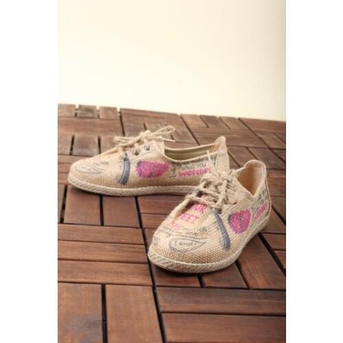 412 Florin Straw Graphy Women Shoes