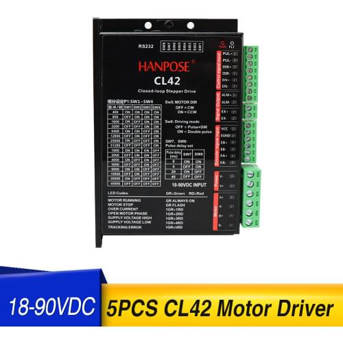 5pcs CL42 Hybrid Servo motor Drive nema17 Closed-Loop Motor Dedicated drive CL42 for CNC worm wheel edging machine