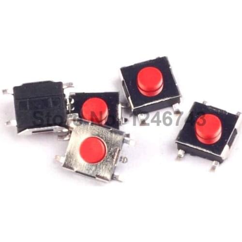 50PCS 6x6x3.1mm Waterpfoof 4-Pins Tactile Switches Push Button SMD Tact Switch 6*6*3.1mm