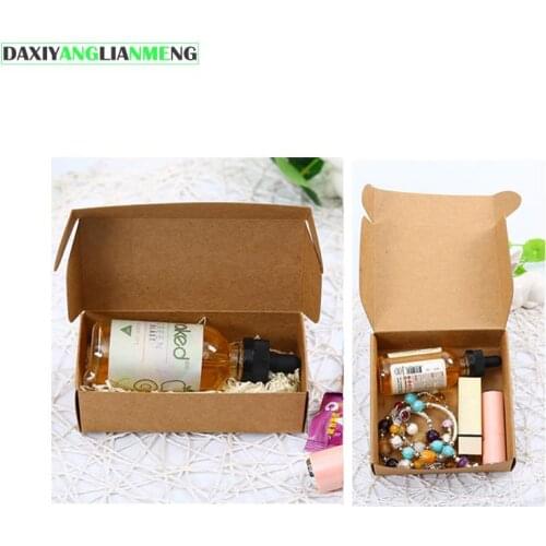 50pcs 13.3x6.8x1.8cm Kraft Paper Box Wedding Gift Packaging Box For Candy Jewelry Handmade Soap Bakery Cake Cookie Chocolate Box