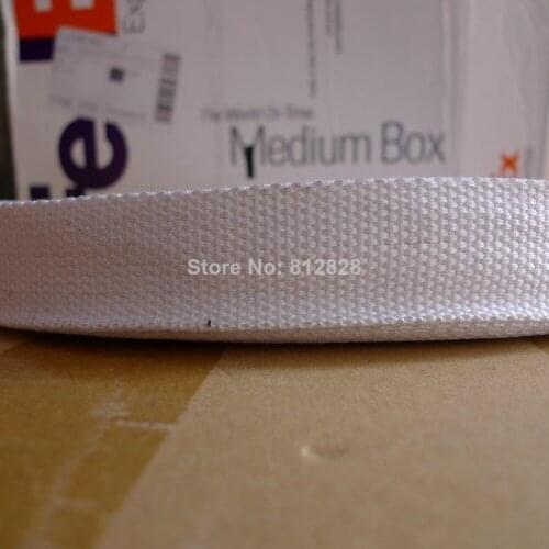 50 Yards 1.25'' 32mm #12 White Color High Quality Bag Straps Polyester Webbing