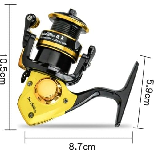 6+1BB Pre-loading Spinning Fishing Wheel Mini Spinning Reel Metal Wire Cup 800 Series Fishing Line Wheel for Rock Rod Raft Reel