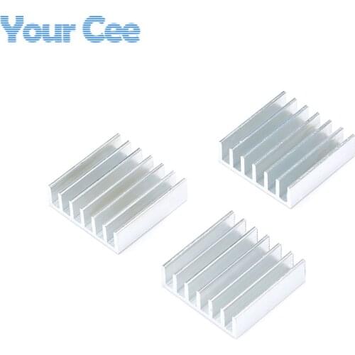 10 pcs 20*20*6mm Radiator Cooling Fin Aluminum Cooler Heatsink Heat Sink for LED, IC, MPU, CPU, GPU (Color: Silver) 20X20X6mm