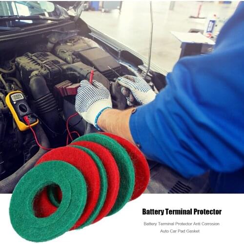 10pcs BC2127 Battery Terminal Protector Anti Corrosion Auto Car Pad Gasket Vehicle Thick Felt Fiber Washer Ring Mat Accessories