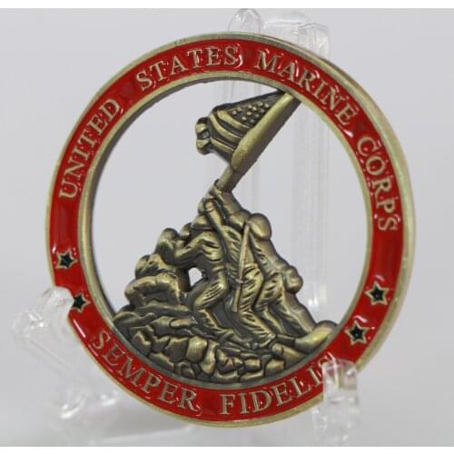 Marine Corps Logo Hollow Commemorative Coin Gold Coin Collection Lucky Coin Medal Gold Coin Crafts Collectibles Home Decoration