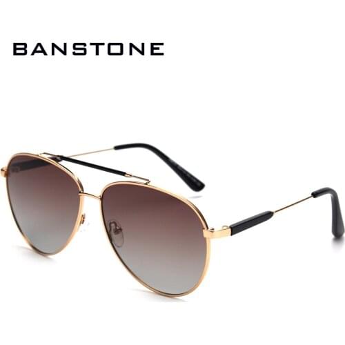 BANSTONE Fashion Classic Pilot Style Polarized Sunglasses Women Men Brand Design UV400 Sun Glasses Oculos De Sol Sunnies