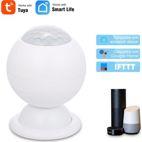Tuya WIFI PIR Motion Sensor Wireless Infrared Detector Security Burglar Alarm Sensor Tuya APPControl For Alexa Google Home IFTTT