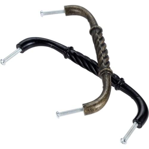 Zinc Alloy 137mm Cabinet Handle Pulls Kitchen Drawer Wardrobe Cupboard Door Pulls Knobs Furniture Hardware Antique Bronze/ Black