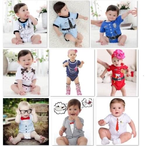 Hooyi Baby Bodysuits Short Sleeve body suit for newborn bebe jumpsuit newborn clothes I clothes baby costume