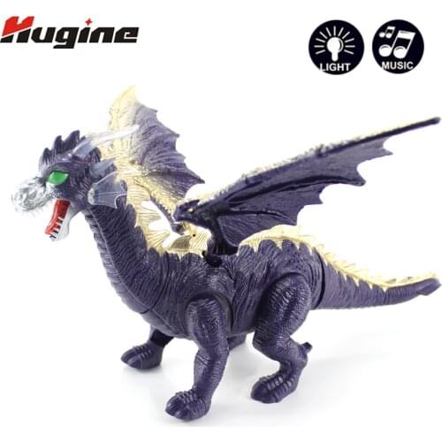 Electric Dinosaur Toys Will Walk Sound Of Electric Single-Headed Pterosaur Simulation With Music& Light Children Toys Model