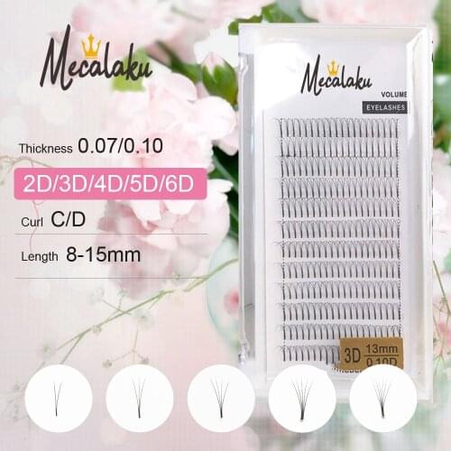 Mecalaku Premade Lash Fans 2d/3d/4d/5d/6d Pre Made Volume fans Faux Mink Premade Russian Volume Eyelash Extension Premade Fans
