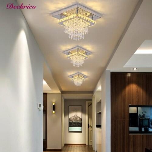 Crystal Ceiling Lamps Modern Pendant Lighting Chandelier For Living Room Decor Hallway Hanging Lamp Fixture Kitchen Led Lustres