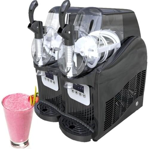 Commercial Slushy Machine Double Tank Electric Slush Maker Machine Automatic Frozen Drink Snow Melting Machine 220V