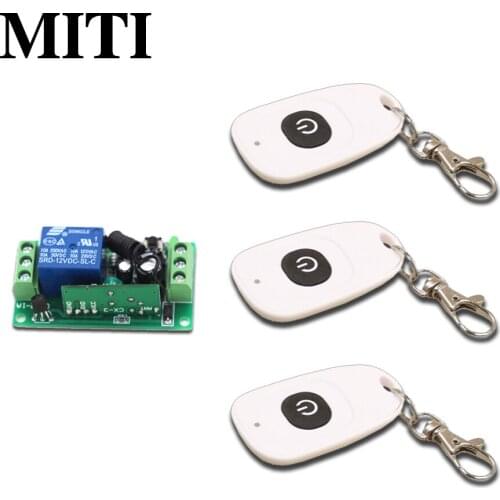 Hot Sales Mini RF Wireless Remote Control Switch System DC9V 12V 24V 1CH 3pcs Waterproof Transmitter &1pcs Receiver 315/433mhz