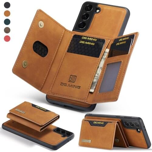 Magnetic Leather Case for Samsung Galaxy S21 Ultra S21Plus A72 A52 A42 Note 20 A03S S20FE A22 Kickstand Shockproof Cover Wallet