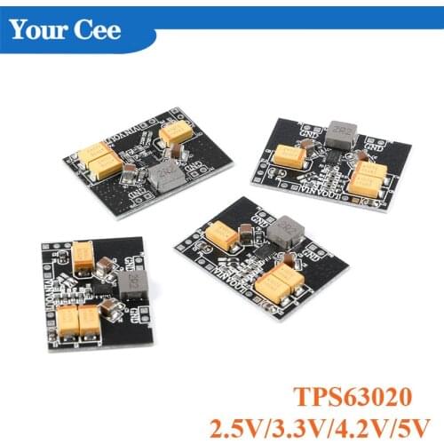 TPS63020 Power Supply Module Low Ripple Automatic Step Up Step Down Buck-boost Board Module 2.5V 3.3V 4.2V 5V Lithium Battery