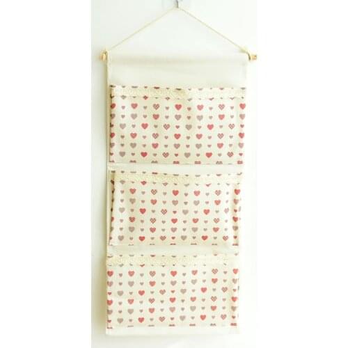 Wall-mounted Storage Hanging Bag Cotton and Linen Letter Door Hanging Bag Waterproof Sundries Storage Hanging Bag