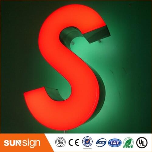 Customized high bright epoxy resin outdoor outlet material led channel letter sign