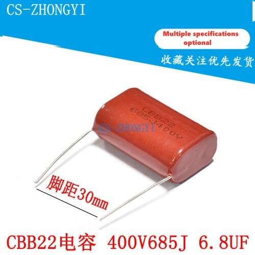 New CBB22 Capacitor 400V685J 6.8UF Pin 30MM P30 (2PCS)