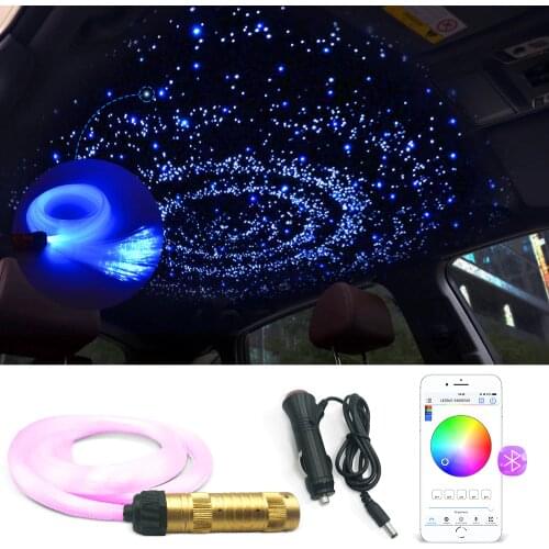 Optic Fiber Lights 0.75mm Smart APP control RGBW Starry Sky Ceiling night Light Optical Fiber Cable available Car Decoration