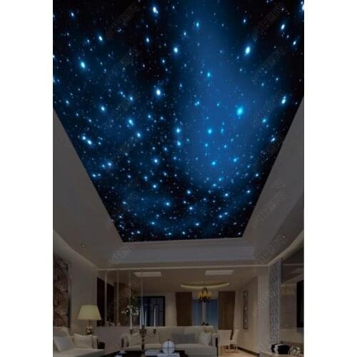 1826 Full Stars Blue Night Sky Printing stretch ceiling film for workshop ceiling decoration