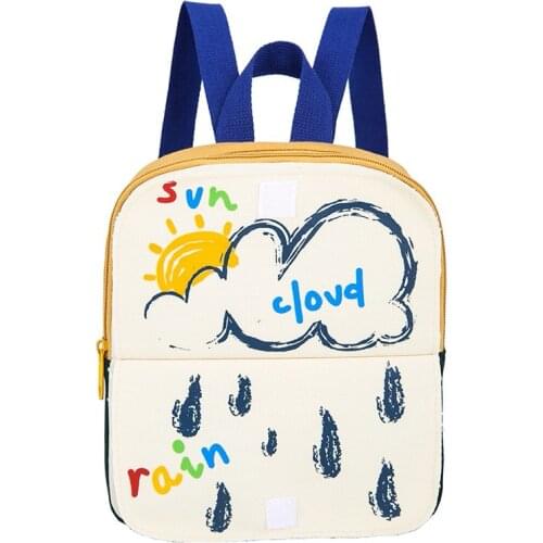 Cartoon Kids Backpack Stitching Flip School Bag Printing Mini Children Backpacks Color Matching Kids Bags Lightweight Design Bag