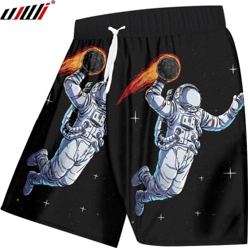 UJWI Summer New Mens 3D Printed Flame Pattern Beach Shorts Harajuku Hip Hop Man Casual Grey Big Size 5XL Dropshipping