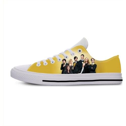 The Big Bang Theory Bazinga Sheldon Fashion Funny Casual Cloth Shoes Low Top Lightweight Breathable 3D Print Men Women Sneakers