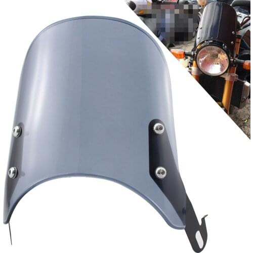 Universal Motorcycle Retro Cafe Racer Headlight Windshield Instrument Visor For Honda Yamaha XJR 1300 Ducati Suzuki